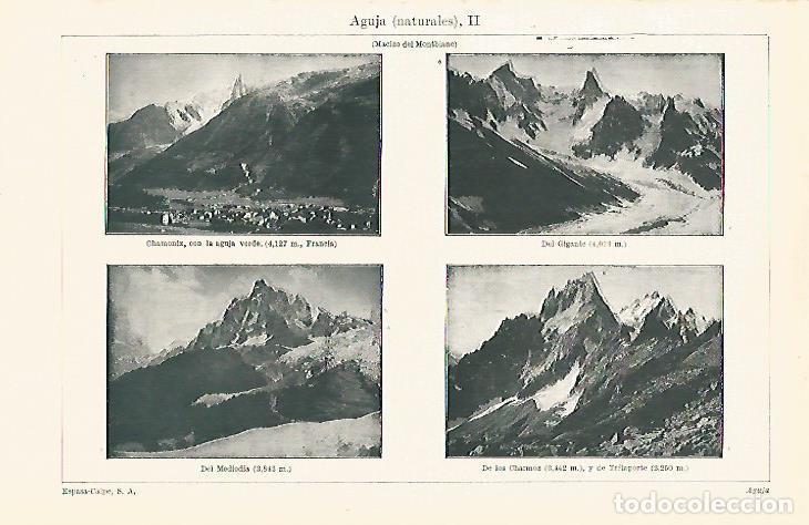 Otros art&iacute;culos de coleccionismo en papel: LAMINA ESPASA 12678: Macizo del Montblanc - Varios