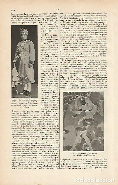 Otros art&iacute;culos de coleccionismo en papel: LAMINA ESPASA 4565: Traje de corte de la India - Varios Autores