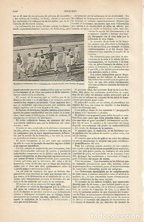Otros art&iacute;culos de coleccionismo en papel: LAMINA ESPASA 4554: Bomberos de Constantinopla o Estambul - Varios Autores