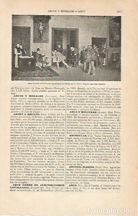 Otros art&iacute;culos de coleccionismo en papel: LAMINA ESPASA 7116: Felipe II recibe en El Escorial al embajador de Flandes por Arcos y Megalde - Va