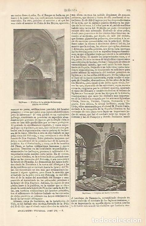 Otros art&iacute;culos de coleccionismo en papel: LAMINA ESPASA 2566: Iglesia de Santiago en Siguenza Guadalajara - Varios Autores