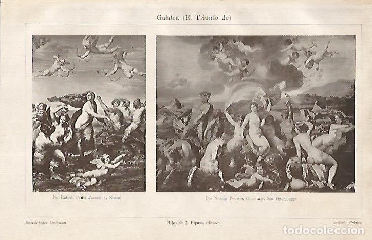 Otros art&iacute;culos de coleccionismo en papel: LAMINA ESPASA 24791: El triunfo de Galatea - Varios