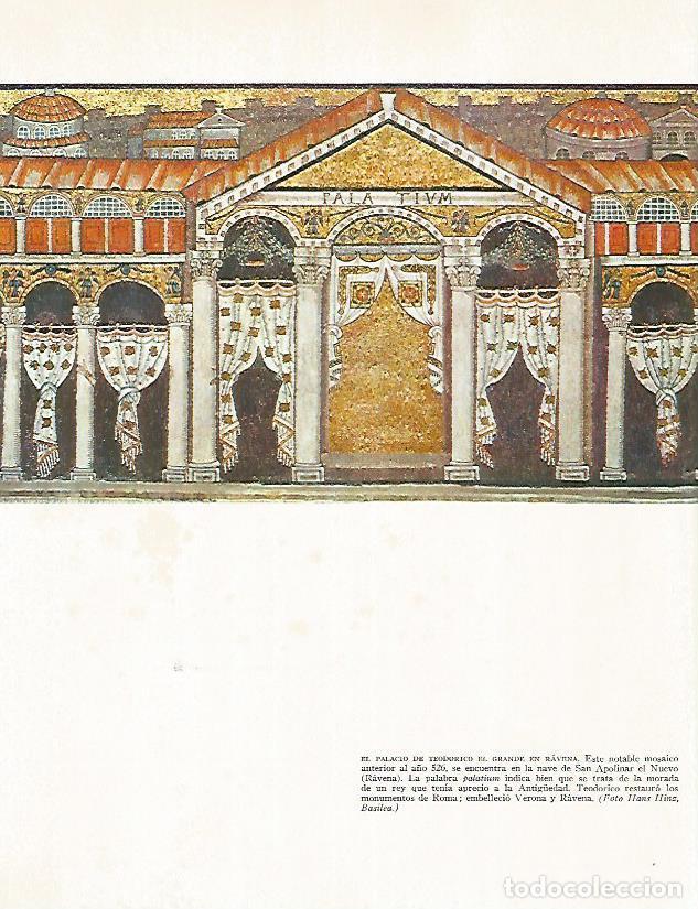 Altri oggetti di carta: LAMINA 9892: Palacio de Teodorico el Grande en Ravena - Andre Maurois