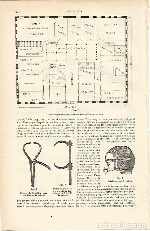 Otros art&iacute;culos de coleccionismo en papel: LAMINA ESPASA 3670: Plano esquematico ideal laboratorio de psicologia - Varios Autores