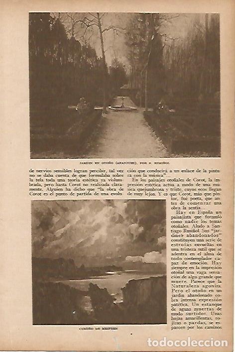 Otros art&iacute;culos de coleccionismo en papel: LAMINA BLANCO Y NEGRO 7771: Jardin en oto&ntilde;o por Santiago Rusi&ntilde;ol - Varios