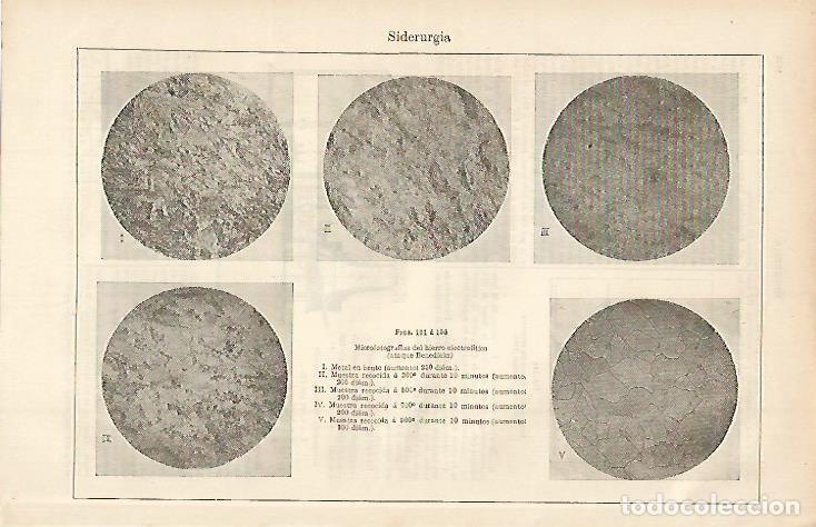Otros art&iacute;culos de coleccionismo en papel: LAMINA ESPASA 735: Microfotografias del hierro electrolitico - Varios autores
