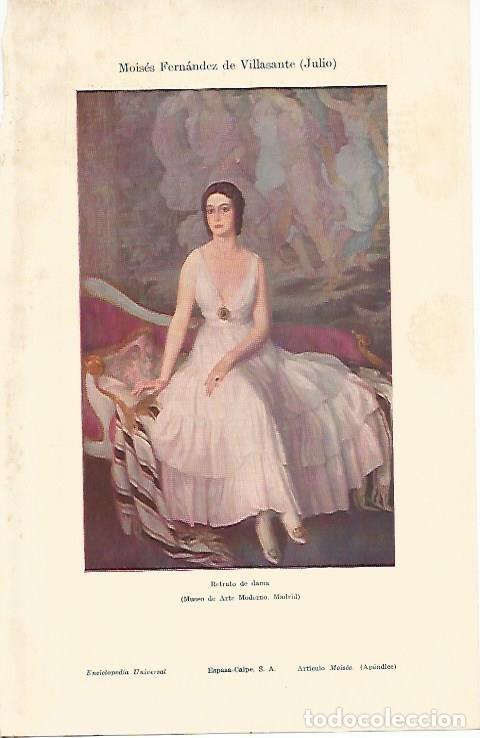 Otros art&iacute;culos de coleccionismo en papel: LAMINA ESPASA 4917: Retrato de Dama por J. Moises Fernandez de Villasante - Varios Autores