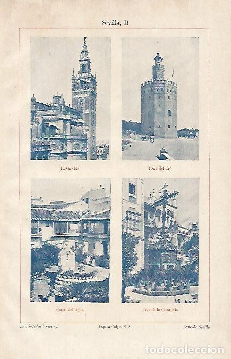 Otros art&iacute;culos de coleccionismo en papel: LAMINA ESPASA 569: Imagenes de Sevilla - Varios autores