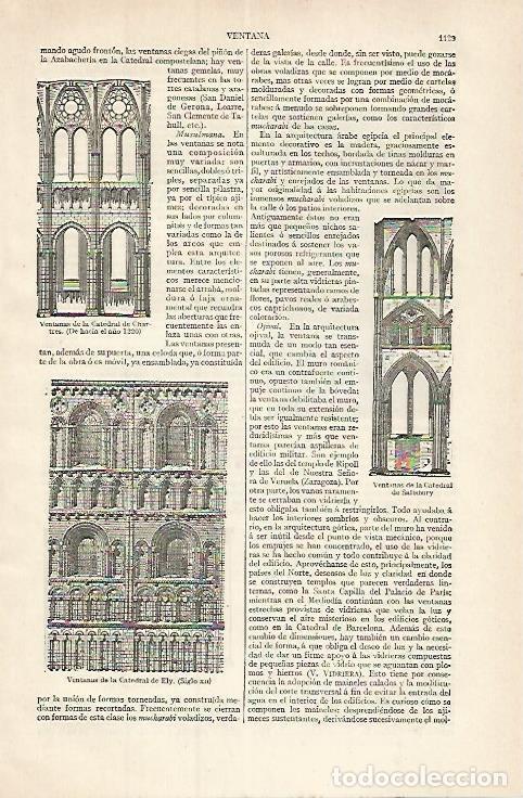 Otros art&iacute;culos de coleccionismo en papel: LAMINA ESPASA 17510: Ventanas de catedrales - Varios