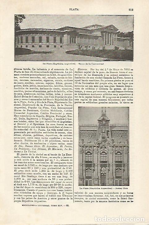 Otros art&iacute;culos de coleccionismo en papel: LAMINA ESPASA 27130: Museo de la Universidad en La Plata Argentina - Varios