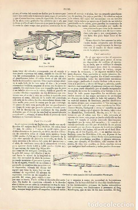 Otros art&iacute;culos de coleccionismo en papel: LAMINA ESPASA 24759: Fusil Lee-Einfield - Varios