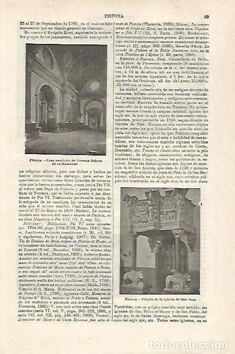 Otros art&iacute;culos de coleccionismo en papel: LAMINA ESPASA 27089: Iglesia de Pistoya - Varios