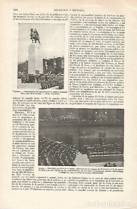 Otros art&iacute;culos de coleccionismo en papel: LAMINA ESPASA 27327: Mussilini presidiendo la Camara de los Diputados en 1936 - Varios