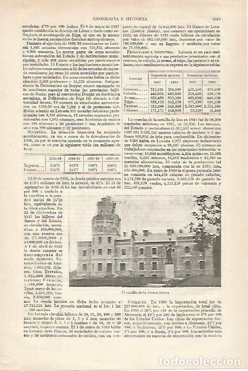 Otros art&iacute;culos de coleccionismo en papel: LAMINA ESPASA 27332: Castillo dela Prensa en Letonia - Varios