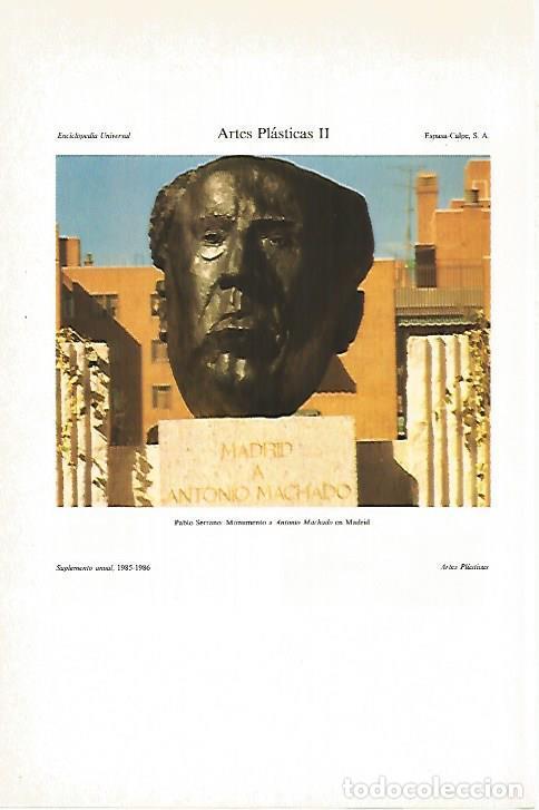 Otros art&iacute;culos de coleccionismo en papel: LAMINA ESPASA 27426: Monumento a Antonio Machado por Pablo Serrano - Varios