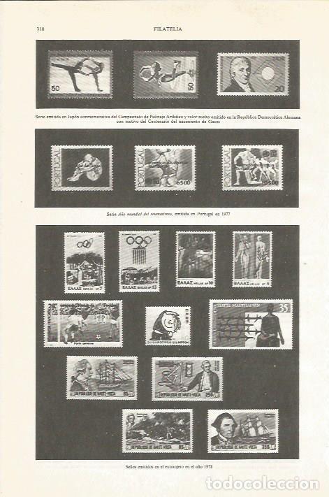 Otros art&iacute;culos de coleccionismo en papel: LAMINA ESPASA 34005: Filatelia. Serie del Campeonato de Paitnaje Artistico - Varios