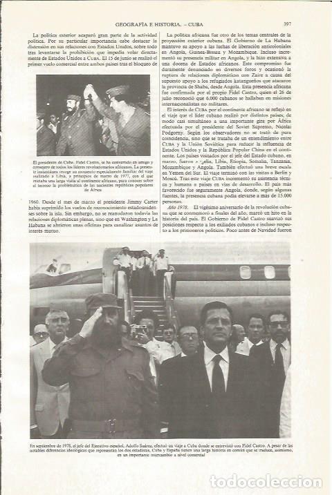 Otros art&iacute;culos de coleccionismo en papel: LAMINA ESPASA 34022: Adolfo Suarez y Fidel Castro - Varios