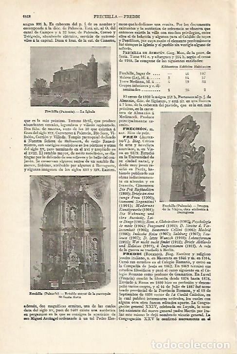 Otros art&iacute;culos de coleccionismo en papel: LAMINA ESPASA 27497: Iglesia de Frechilla Palencia - Varios