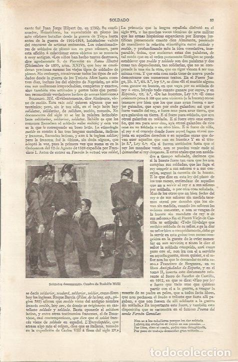 Otros art&iacute;culos de coleccionismo en papel: LAMINA ESPASA 34119: Soldados descansando, por Rodolfo Mulli - Varios