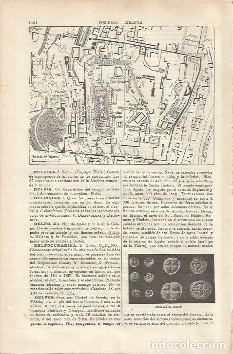 Otros art&iacute;culos de coleccionismo en papel: LAMINA ESPASA 33961: Plano de Delfos - Varios