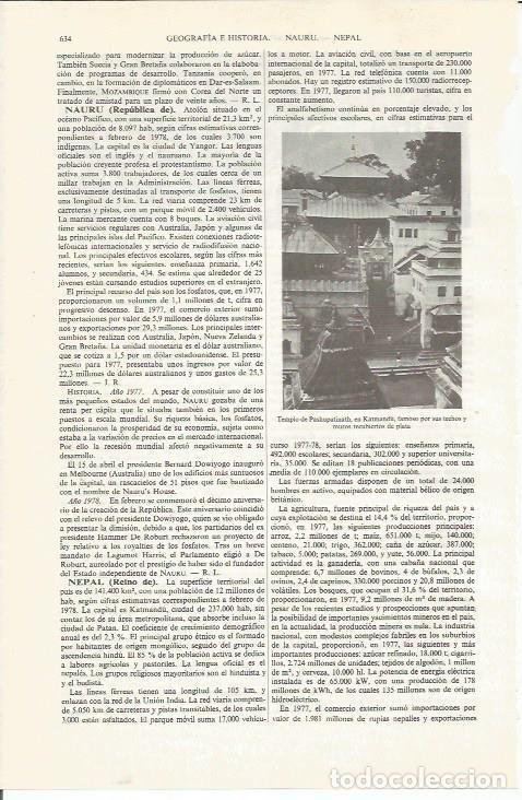 Otros art&iacute;culos de coleccionismo en papel: LAMINA ESPASA 34072: Templo de Pashupatinath, Katmandu - Varios