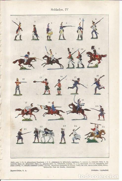 Otros art&iacute;culos de coleccionismo en papel: LAMINA ESPASA 34121: Sodados del siglo XIX de la Colecci&oacute;n Jose de Ibarra - Varios