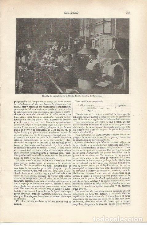 Otros art&iacute;culos de coleccionismo en papel: LAMINA ESPASA 34160: Seccion de guarnicion de la fabrica Emilio Tomas de Barcelona - Varios