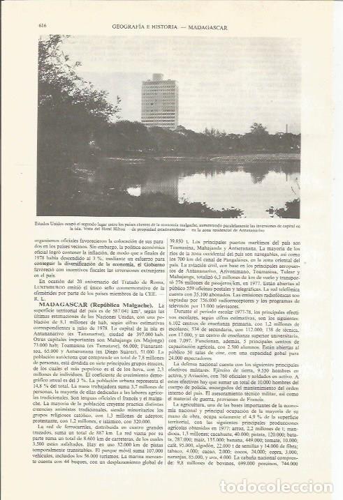 Otros art&iacute;culos de coleccionismo en papel: LAMINA ESPASA 34069: Hotel Hilton en Antananarivo, Madagascar - Varios