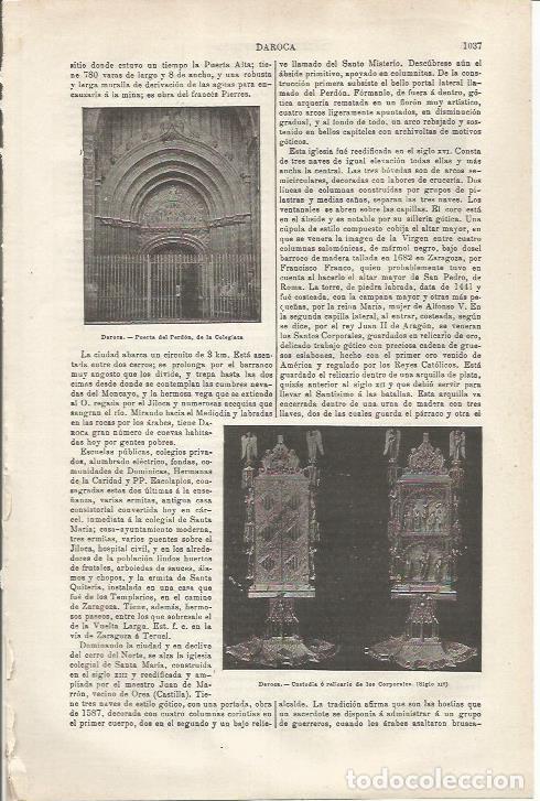 Otros art&iacute;culos de coleccionismo en papel: LAMINA ESPASA 34868: Puerta del Perdon en Daroca, La Rioja - Varios