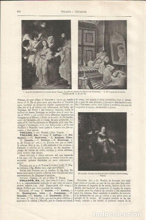 Otros art&iacute;culos de coleccionismo en papel: LAMINA ESPASA 35038: El tocado, por Rembrandt - Varios