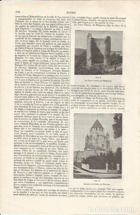 Otros art&iacute;culos de coleccionismo en papel: LAMINA ESPASA 35182: Torre de Cesar en Privins - Varios