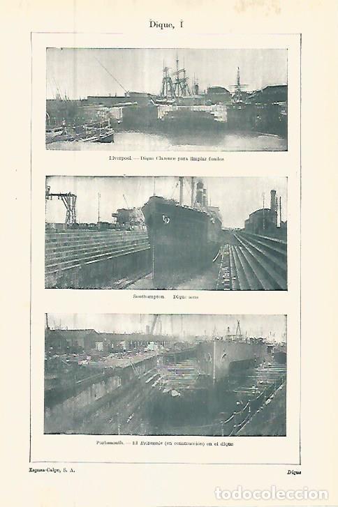 Otros art&iacute;culos de coleccionismo en papel: LAMINA ESPASA 27881: Dique de Liverpool Southampton y Portsmouth - Varios