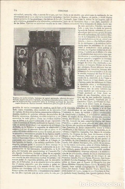 Otros art&iacute;culos de coleccionismo en papel: LAMINA ESPASA 34899: Triptico para la Sociedad Patronal de Azcoitia - Varios