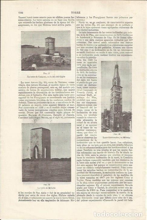 Otros art&iacute;culos de coleccionismo en papel: LAMINA ESPASA 35185: La torre de Meloria - Varios