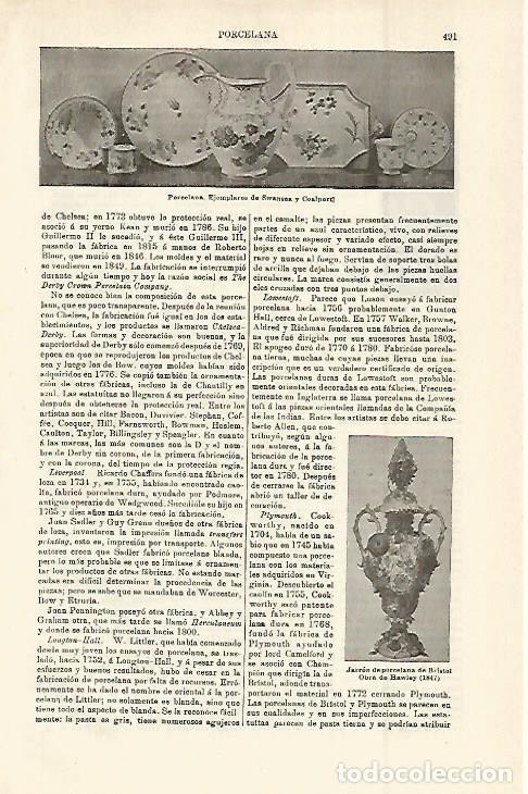 Otros art&iacute;culos de coleccionismo en papel: LAMINA ESPASA 15272: Porcelana de Swansea y Coalport - Varios