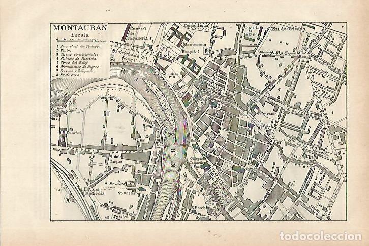 Otros art&iacute;culos de coleccionismo en papel: LAMINA ESPASA 27964: Plano de Montauban Francia - Varios