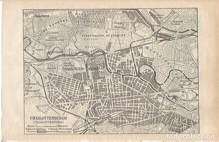 Otros art&iacute;culos de coleccionismo en papel: LAMINA ESPASA 34666: Plano de Charlottenburg, Alemania - Varios