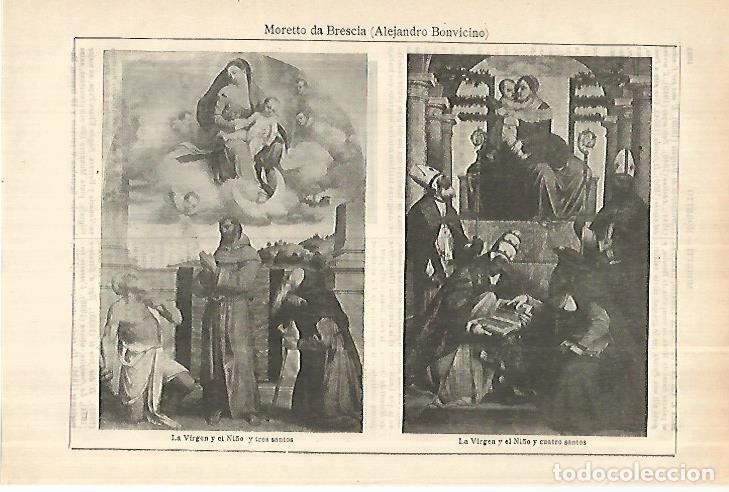 Otros art&iacute;culos de coleccionismo en papel: LAMINA ESPASA 28105: La Virge y el Ni&ntilde;o por Moretto da Brescia - Varios