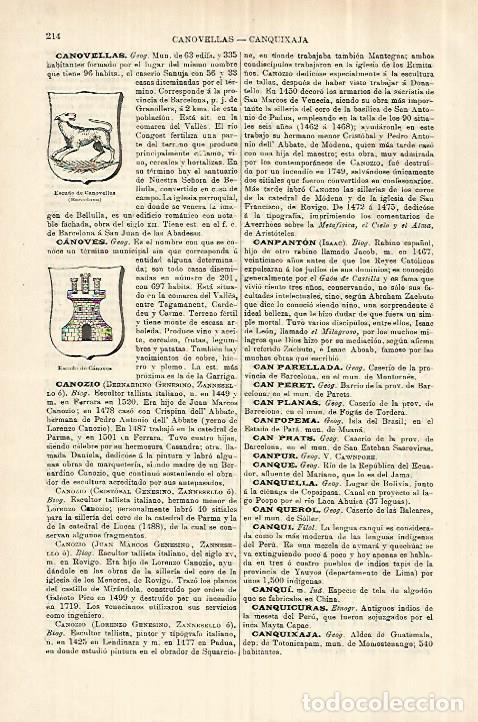 Otros art&iacute;culos de coleccionismo en papel: LAMINA ESPASA 28223: Escudo de Canovelles Barcelona - Varios