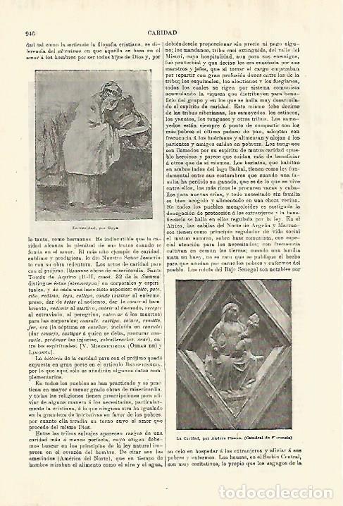 Otros art&iacute;culos de coleccionismo en papel: LAMINA ESPASA 28339: La Caridad por Goya - Varios
