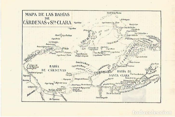 Otros art&iacute;culos de coleccionismo en papel: LAMINA ESPASA 28321: Mapa de las bahias de Cardenas y Santa Clara - Varios