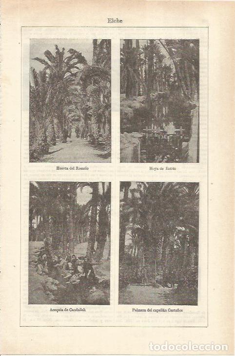 Otros art&iacute;culos de coleccionismo en papel: LAMINA ESPASA 35573: Jardines de Elche, Alicante - Varios