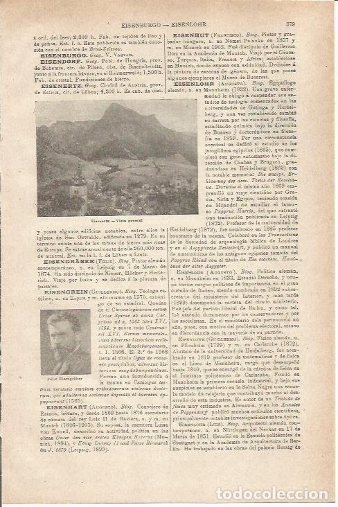 Otros art&iacute;culos de coleccionismo en papel: LAMINA ESPASA 35558: Vista de Eisenertz, Austria - Varios