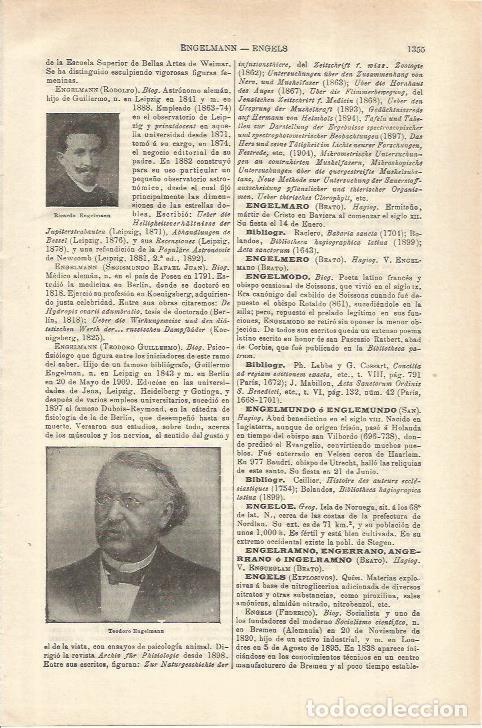 Otros art&iacute;culos de coleccionismo en papel: LAMINA ESPASA 35691: Teodoro Engelmann - Varios