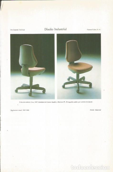 Otros art&iacute;culos de coleccionismo en papel: LAMINA ESPASA 35373: Colecci&oacute;n sillas Cota 1987 por E. Argullo y M. Pi - Varios