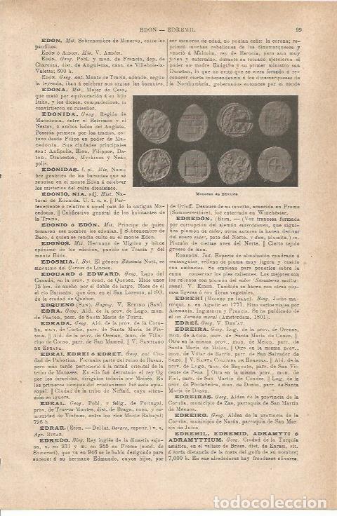 Otros art&iacute;culos de coleccionismo en papel: LAMINA ESPASA 35467: Monedas de Edonida, Grecia - Varios