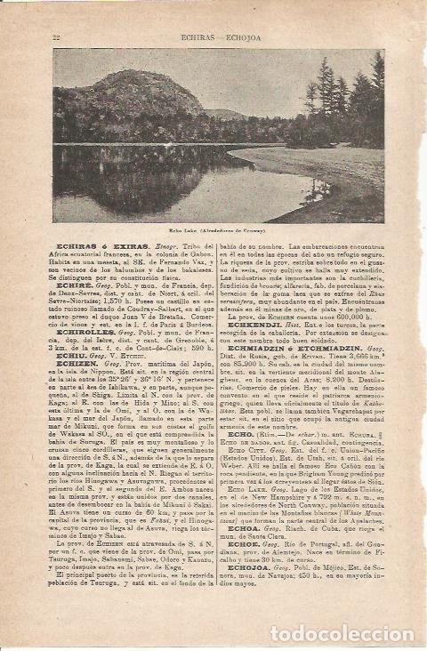 Otros art&iacute;culos de coleccionismo en papel: LAMINA ESPASA 35447: Echo Lake - Varios
