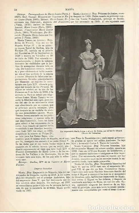 Otros art&iacute;culos de coleccionismo en papel: LAMINA ESPASA 1079: La emperatriz Maria Luisa y el rey de Roma obra de Gerard - Varios Autores