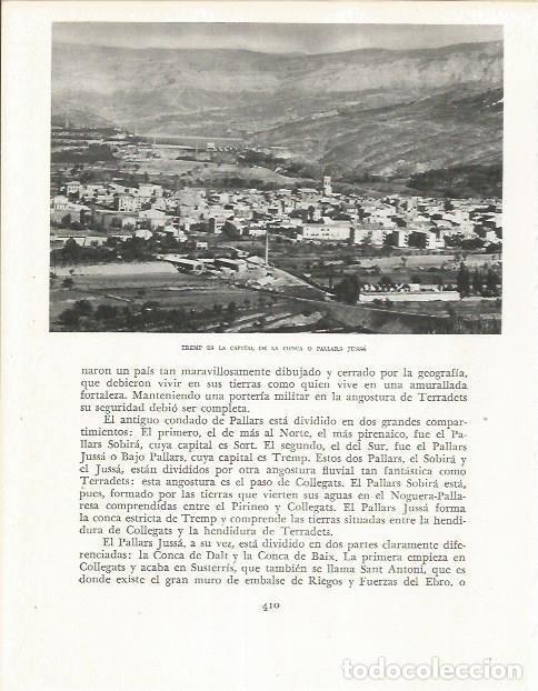 Otros art&iacute;culos de coleccionismo en papel: LAMINA 21702: Vista de Tremp - Josep Pla