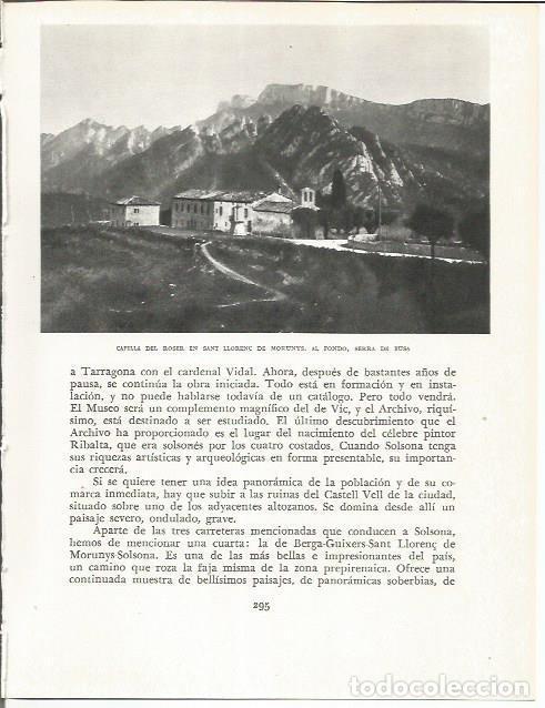 Otros art&iacute;culos de coleccionismo en papel: LAMINA 21657: Capilla del Roser en Sant Lloren&ccedil; de Morunys - Josep Pla